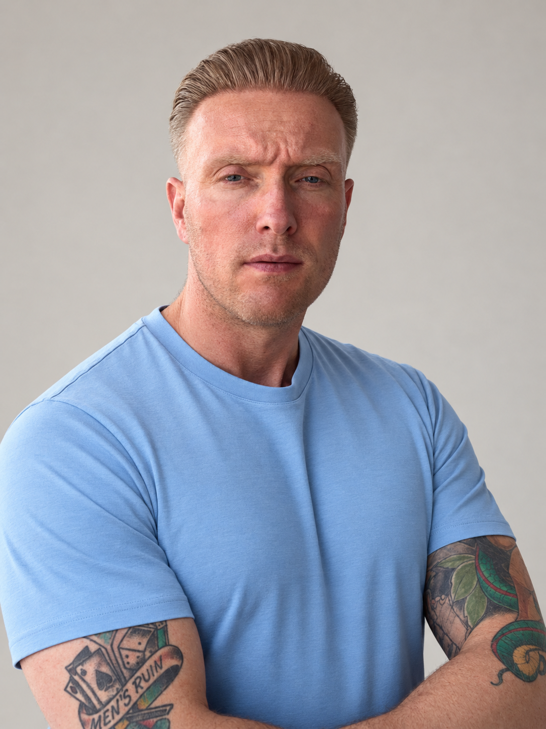 Katoenen T-shirt – Hemelsblauw