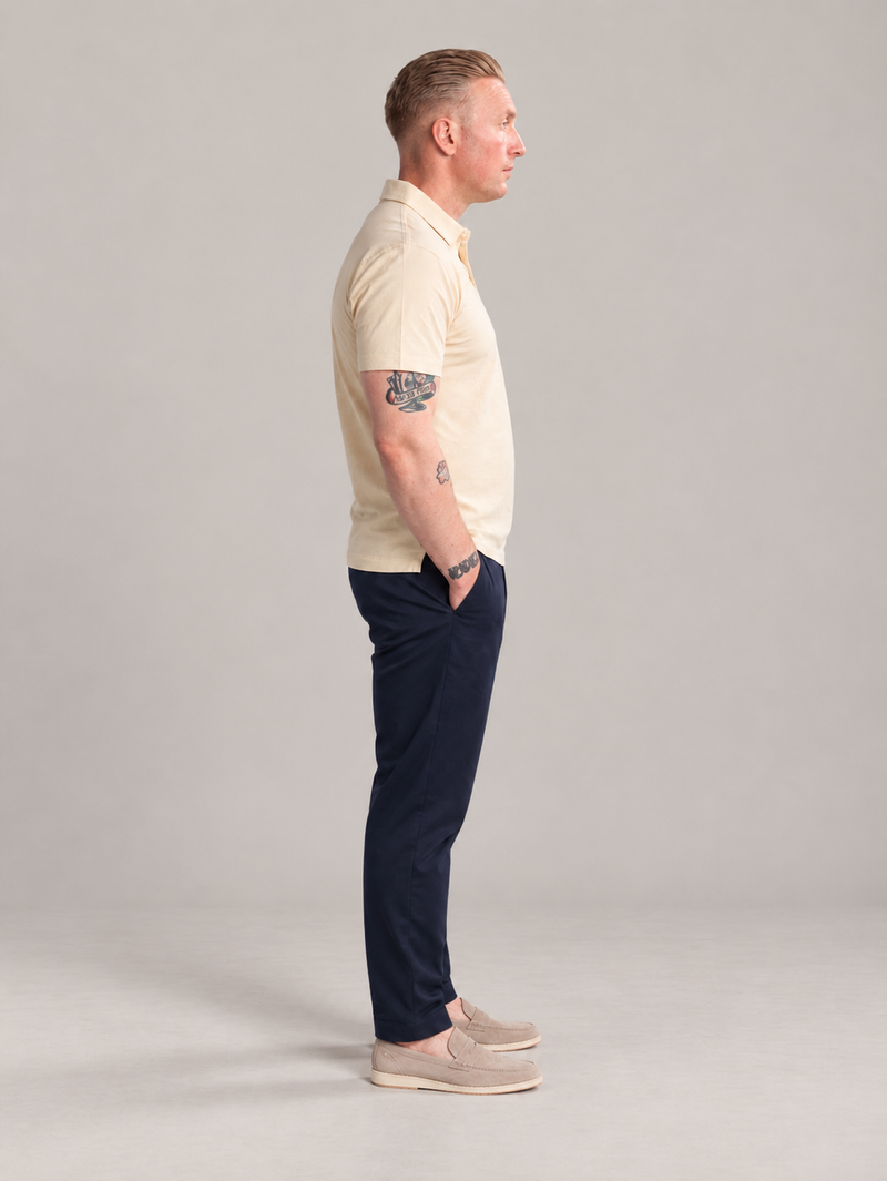 Zandkleurige Polo