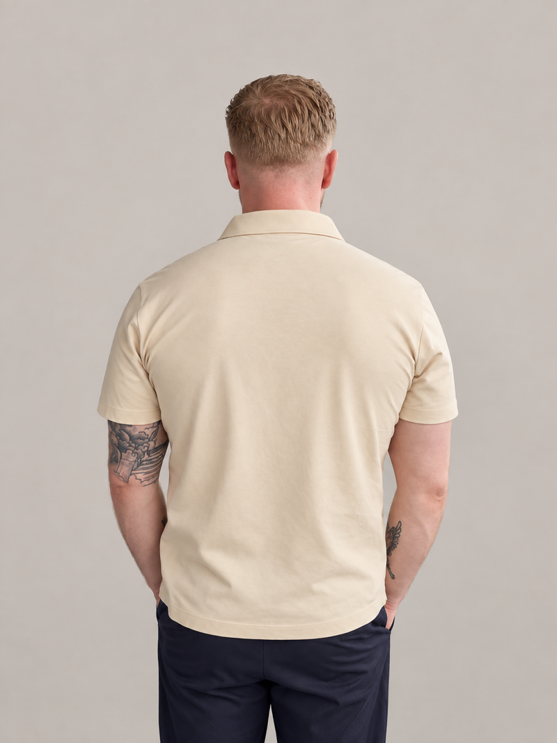 Zandkleurige Polo