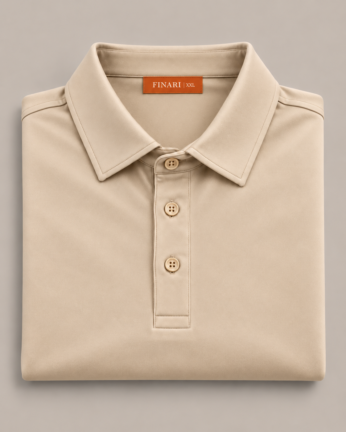 Zandkleurige Polo