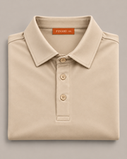 Zandkleurige Polo